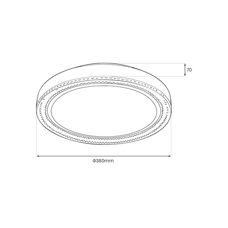 Plafon VIGO 24W LED Ø380 (ML1839) - Milagro
