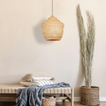 PENDANT LAMP NATURAL BRAIDED WHEAT 1XE27 (22161 Zambelis) - Zambelis