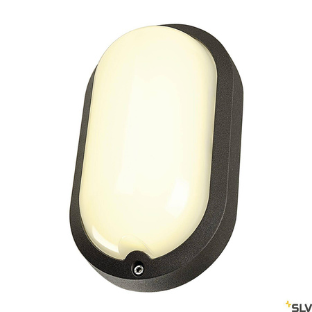 TERANG 2, lampa ścienna i sufitowa outdoor, LED, 3000K, IP44, owalna, antracytowa, 11W (229935) - SLV