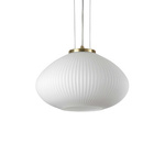Lampa wisząca PLISSE' Mosiądz (PLISSE'_SP1_D35_OTTONE) - Ideal Lux