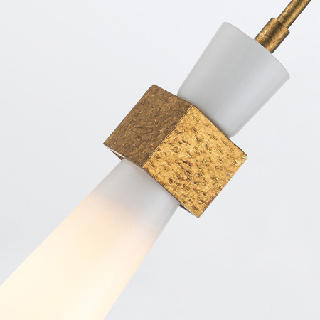 Mała lampa wisząca nad wyspą kuchenną Kristy Przecierane złoto (KRISTY-MP-DG-OPAL) - Elstead Lighting