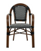 Krzesło ogrodowe CAFE PARIS ARM brązowe   rattan (KH1501100174) - King Home