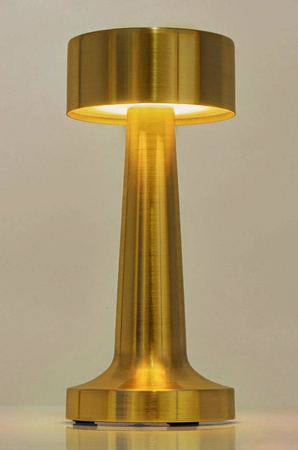 Lampa biurkowa LEE złota - wbudowana bateria, LED (LEE.GOLD) - King Home