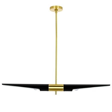 Lampa wisząca APOLLO 1 czarna - szczotkowane złoto (MD21419-2M.BLACK.GD) - King Home