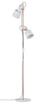 Neordic Haldar Lampa podłogowa max. 2x20W E14 230V Biały/Miedziany Mat Metal (PL79660) - PAULMANN