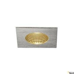 PATTA-I, lampa wpuszczana, LED, 3000K, kwadratowa, szczotkowane aluminium, 38°, z zasilaczem (114436) - SLV