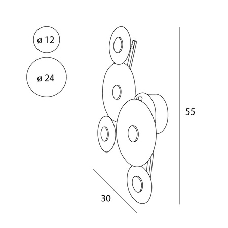 MAXLIGHT W0357 KINKIET PAOLA 5L