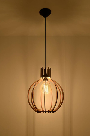 Lampa wisząca ARANCIA naturalne drewno (SL.0391) - Sollux