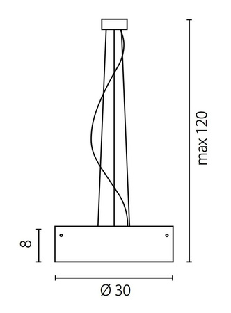 Żyrandol mini LIMA bordo (66515 Ramko) - żyrandol