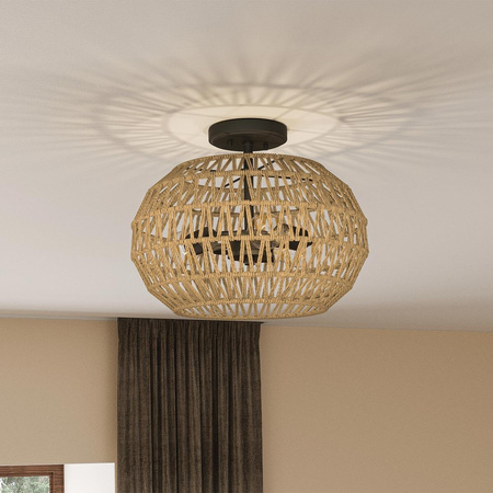 Półplafon Casablanca - 3 źródła światła - Palladiański brąz (QZ-CASABLANCA-3SF-PBZ) - Elstead Lighting