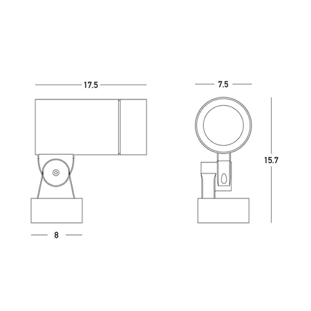 OUTDOOR SPOT LIGHT LED 15W GRAPHITE (E235 Zambelis) - Zambelis