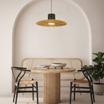 PENDANT LIGHT E27 MAX 11W METAL-PAPER,BLACK-NATURAL (23070 Zambelis) - Zambelis