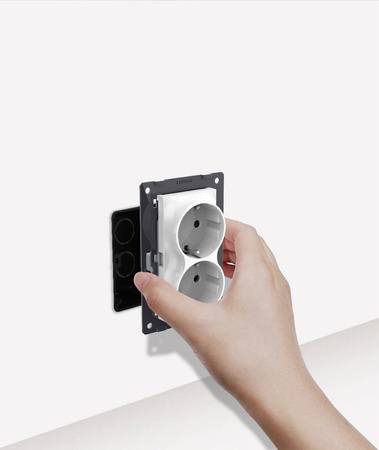 GNIAZDO ELEKTRYCZNE PODWÓJNE do pojedynczej puszki (VL-71EU2-62) - Livolo