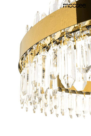 Złota kryształowa lampa wisząca Amira 60 (MSE1501100408) - Moosee
