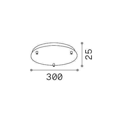 Podsufitka ACCESSORI Biały (ROSONE_STANDARD_3_LUCI_BIANCO) - Ideal Lux