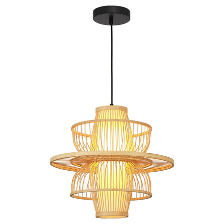 Ratanowa lampa wisząca Astra naturalna 1xE27 (LP-3110/1P NT) - Light Prestige