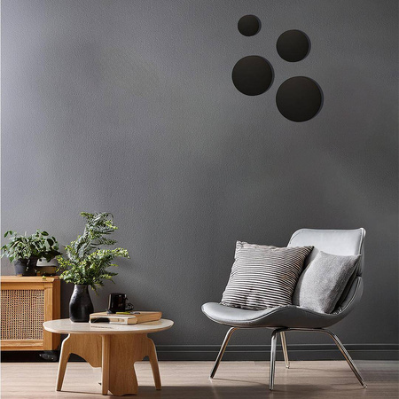 Kinkiet ze zmienną barwą światła Kinkiet Disk 12W 3CCT IP65 Czarny (ML1286) - Milagro