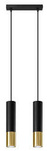Lampa wisząca LOOPEZ 2 czarny/złoty (SL.0953) - Sollux