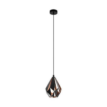 Lampa wisząca CARLTON 1 1xE27 czarny/miedź (49878 - Eglo) - żyrandol