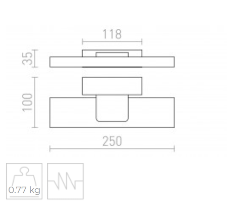 Kinkiet Straight biały 3000K (R12019 - Redlux)