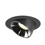 NUMINOS® GIMBLE XL, oprawa sufitowa wpuszczana czarna/chromowana, 2700 K 55° (1006037) - SLV