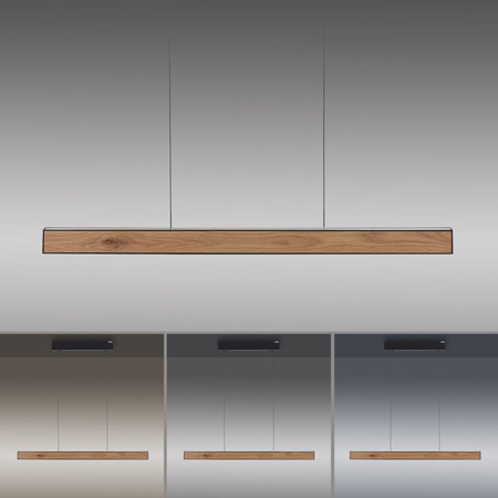 PURE E-MOTION LAMPA WISZĄCA CZARNY/DREWNO (2570-79) - Paul Neuhaus