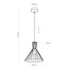 SAHARA LAMPA WISZĄCA 1 PŁ 300 (3350) - TK Lighting