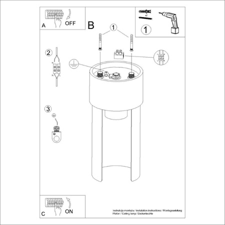 Plafon FLASH biały (SL.1673) - Sollux Lighting