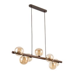 ESTERA WOOD ORZECH BURSZTYN LAMPA WISZĄCA 7XG9 (11096) - TK Lighting
