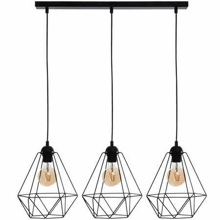 Lampa wisząca BASKET BLACK 3xE27 (MLP7215) - Milagro