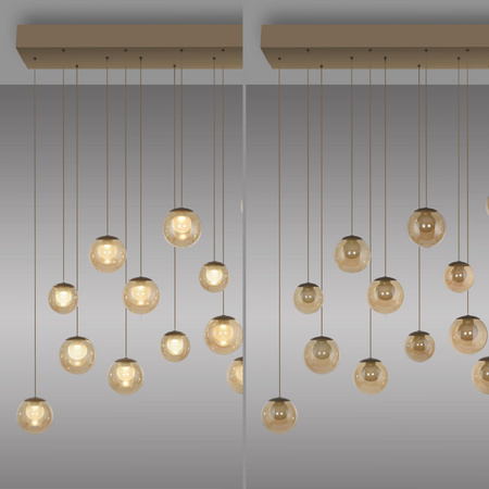 Wisząca lampa na pilota, z regulacją światła i wysokości PURE POPUP BRĄZOWA (2590-97) - Paul Neuhaus