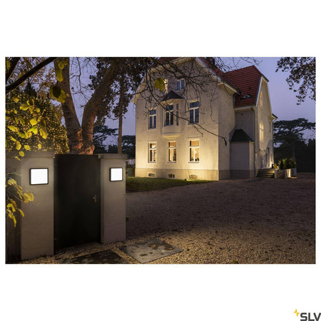 AINOS SQUARE SENSOR, lampa ścienna i sufitowa natynkowa LED outdoor, kolor antracytowy, przełącznik CCT, 3000/4000K (1003452) - SLV