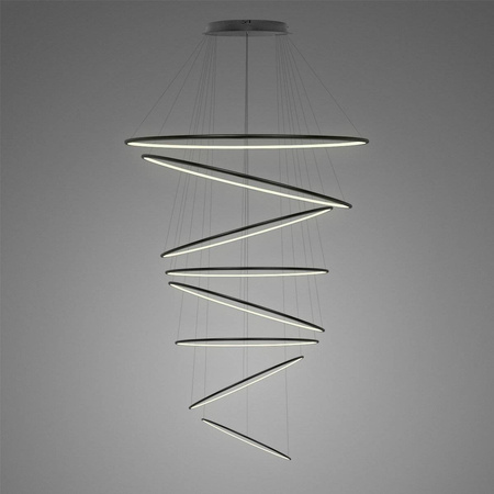 Lampa wisząca Ledowe okręgi No.8 Φ230 in 4k  czarna Altavola Design (LA088/P_230_in_4k_black) - ALTAVOLA DESIGN