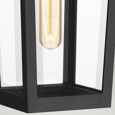 Średnia latarnia naścienna Buckley - 1 źródło światła - Matowa czerń (QZ-BUCKLEY-M-MBK) - Elstead Lighting