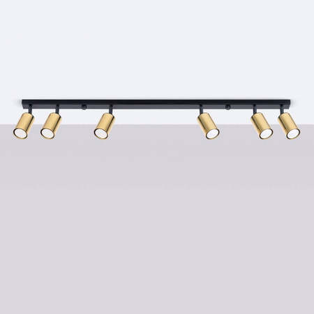Plafon WINX 6L czarny/złoty (SL.1388) - Sollux Lighting