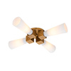 Lampa wisząca Kristy - 4 źródła światła - Przecierane złoto (KRISTY-4P-DG-OPAL) - Elstead Lighting