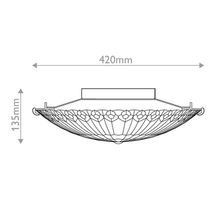 Plafon Watkins - 2 źródła światła - Valiant brąz (QZ-WATKINS-F-VB) - Elstead Lighting