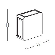 OUTDOOR WALL LIGHT LED 4,2W GRAPHITE (E197 Zambelis) - Zambelis