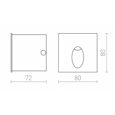 ELICA kwadratowa zewnętrzny  nikiel mat 230V/700mA LED 3W IP54 3000K Redlux/Rendl