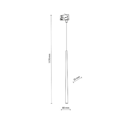 Oprawa do szynoprzewodu TRACER TRÓJOBWODOWY PIANO biała (6859) - TK Lighting