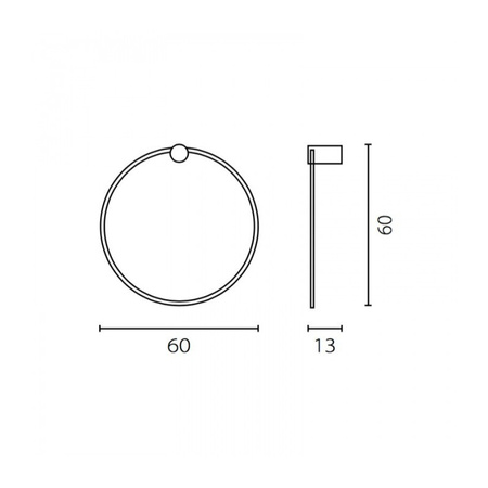 ECHO 50 Kinkiet / Plafon ciemny złoty 4000K (66432) - Ramko
