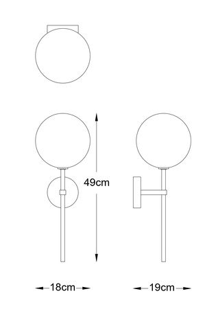 MILAN KINKIET ZŁOTY/GOLD (W0606-01A-2GAC) - Zuma Line