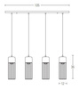 LINE LIGHT 4L CONCRETE STEEL BLACK (1659 Zambelis) - Zambelis
