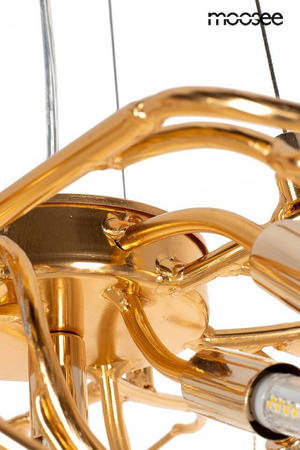 Ekskluzywna złota lampa wisząca RIVIERA 80 clear (5900168832954) - Moosee