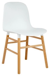 Krzesło IKAR białe - polipropylen, drewno bukowe (DC-1662) - King Home