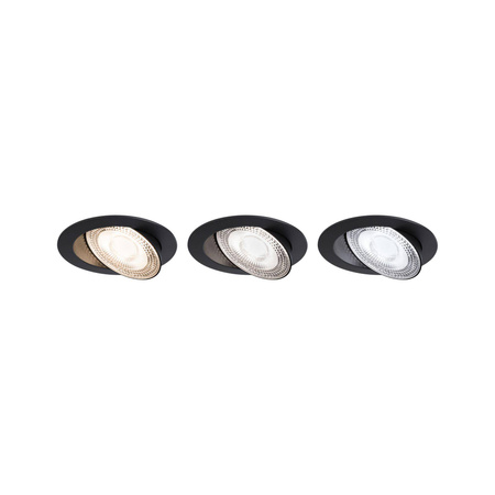 Oprawa do wbudowania ANMUS LED DIM 5W 700lm 105mm 2700K-6500K IP20 230V czarny / aluminium (PL92257) - PAULMANN