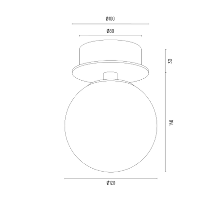 Kinkiet / plafon PALOMA (8504-ARG) - Argon