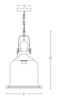 PENDANT 1L GLASS-METAL BRONZE (16106 Zambelis) - Zambelis