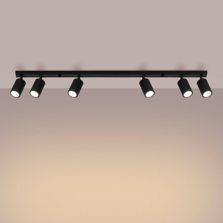 Plafon KARBON 6L czarny (SL.1585) - Sollux Lighting