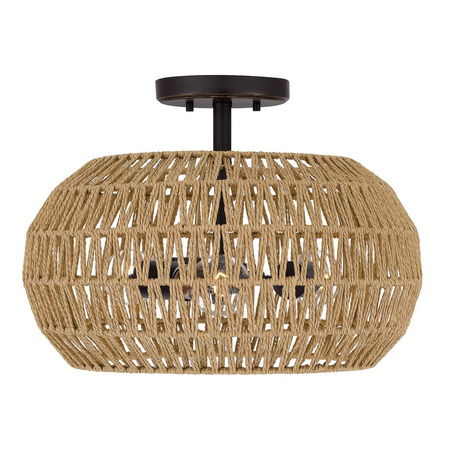 Półplafon Casablanca - 3 źródła światła - Palladiański brąz (QZ-CASABLANCA-3SF-PBZ) - Elstead Lighting